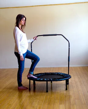 Rebounder home gym for women
