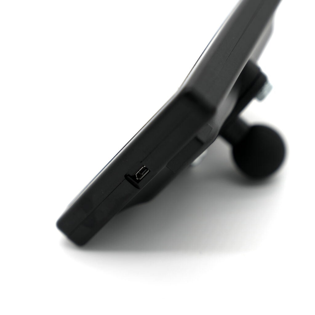 fitness tracking device with micro USB charging port and mounted sensor ball